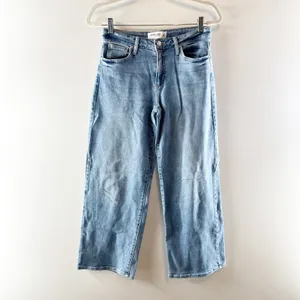 Just Black Denim Slim Cropped Wide Leg Mid Rise Jeans Blue 26 thumbnail 2