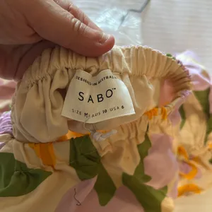 NWT Sabo Skirt Poppi Floral Cutout Tiered Maxi Dress Lavender‎ Orange Medium thumbnail 11