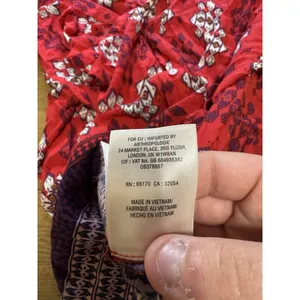 Anthropologie Maeve Women Sz 6 Button Down Lightweight Shirt Rayon‎ Short Sleeve thumbnail 13