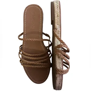 Madewell Women's The Kathryn Espadrille Slide Sandal Leather Size 8 MD777 NWOB thumbnail 5
