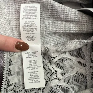 Aerie Lace Waffle Longline Bralette in Light Gray Size S New with Tags thumbnail 13