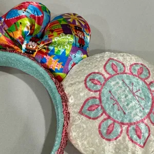 Disney Parks Its A Small World Minnie Mouse Ear Headband Mary Blair Clock Bow thumbnail 3
