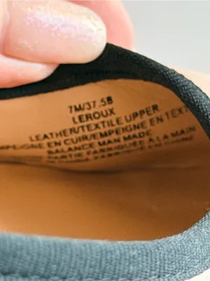 Karl Lagerfeld Leroux leather ballet flats, blush pink black trim, sz 7 thumbnail 3