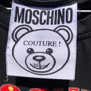 Moschino Couture Black Ring Leader teddy bear t-shirt Small thumbnail 5