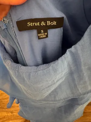 These Three Boutique Blue Ruffle Dress thumbnail 4