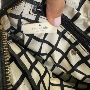 Kate Spade Black and Gold Pebbled Leather Crossbody Bag thumbnail 5