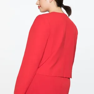 Eloquii Cropped Bow Jacket Blazer thumbnail 7