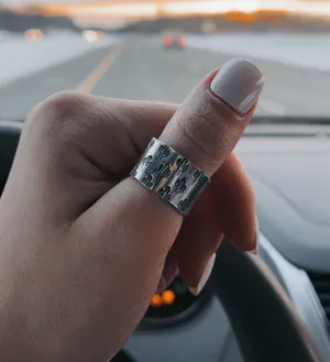 Handmade Cactus Thick Ring thumbnail 1
