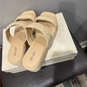 On 34th Womens Norinarf Braided Slip On Platform Sandals #16 thumbnail 5