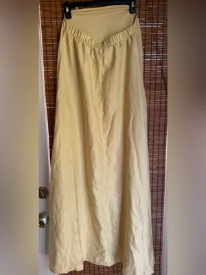 ASOS Design Butter Yellow Strapless Maxi Dress Pockets US 0 thumbnail 4