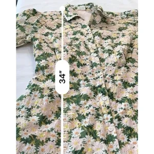Aureum Anthropologie Cotton Daisy Eyelet Mini Dress Medium Cinched Waist Ric Rac thumbnail 12
