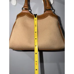 Vintage Fossil Canvas Purse Handbag Woven Handle Baguette Womens Y2K P thumbnail 7
