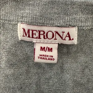 Merona Light Gray Button Front Cardigan‎ thumbnail 3