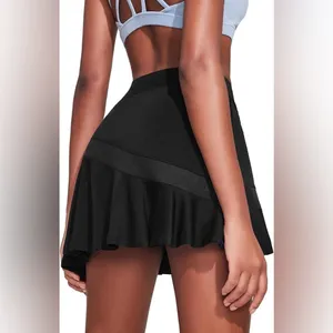 Ekouaer NWT Black Mesh Tennis Skirt w/Shorts Underneath Size XL thumbnail 5