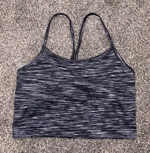 Aerie black and gray marbled sports cropped tank in a S thumbnail 1