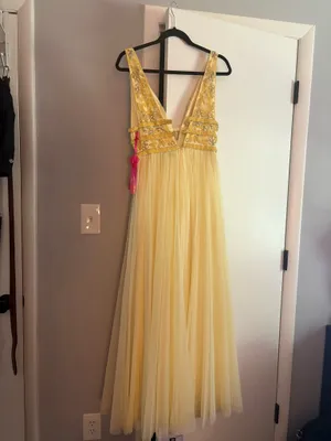 Sherri Hill Prom Dress Yellow thumbnail 2