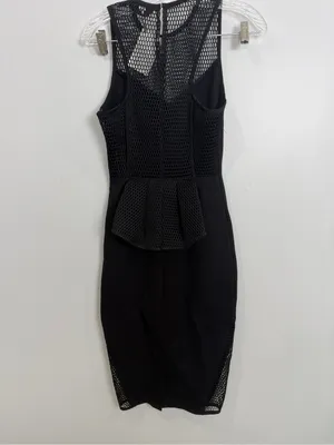 Elliatt Black Mesh-Inset Bodycon Dress thumbnail 4