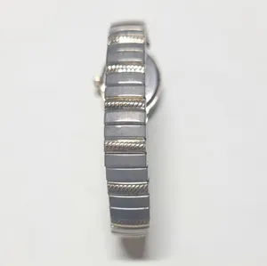 Vintage Two Tone Quartz Stretch Watch Japanese Movement thumbnail 4