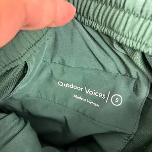 Outdoor Voices RecTrek Pants Women‎ S Green Ripstop Hiking Tapered High Rise thumbnail 2