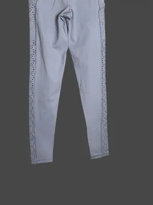 aerie High-Rise Laser-Cut Leggings — Light Gray thumbnail 8