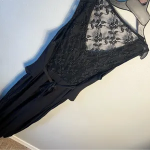Vintage 80’s 90’s Black Lace-Up Jumpsuit‎ with Relaxed Fit sz 10 Carol Anderson thumbnail 9