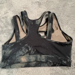 Alphalete Black and Gray Tie-Dye Sports Bra thumbnail 5