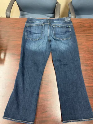 American Eagle Super Stretch Artist Crop Size 14 Dark Wash Jeans thumbnail 3