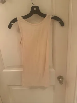 GAP Women's Scoop Neck Ribbed Tank — Cream thumbnail 2