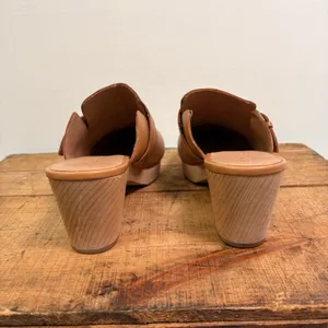 Madewell The Monique Buckle Clog Burnished Caramel Sz 9 thumbnail 4