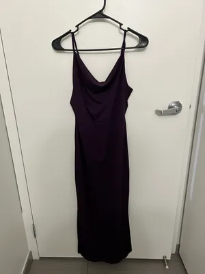 Amazon Cowl Neck Purple Midi Dress thumbnail 4