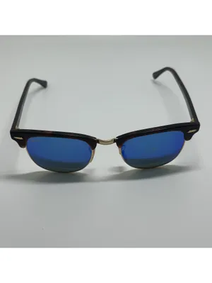 Ray-Ban RB 3016 Clubmaster Classic Sunglasses with Blue Mirrored Lenses thumbnail 2