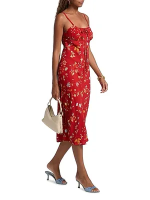 Reformation Camira Sleeveless Crepe Midi Dress thumbnail 7