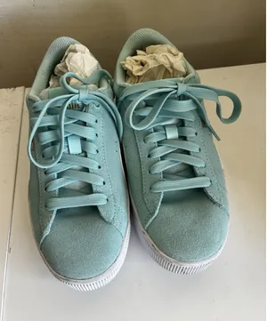 Puma Suede Sneakers 4C Jade Low Top Walking Athleisure Streetwear Sport Casual thumbnail 1
