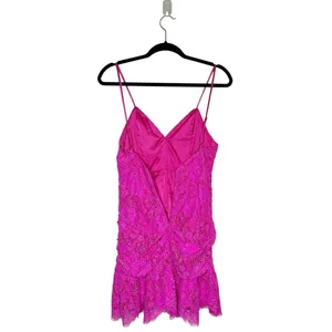 Revolve NBD Ruffle Lace Mini Dress Women's Pink Size Small thumbnail 4