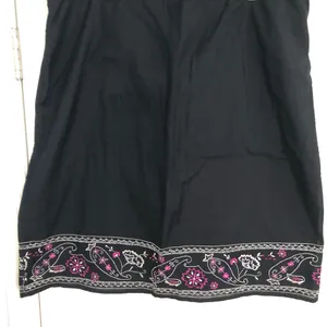 Vintage 90s y2k Amanda smith floral‎ embroidered black pink skirt waist 38” thumbnail 6