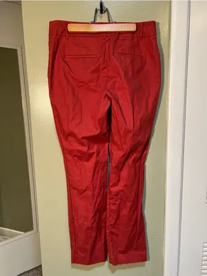 Ann Taylor Women's Size‎ 6 Skinny Dress Pant Burnt Red Orange Stretch Cotton thumbnail 5