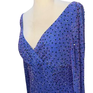 Mon Cheri Vintage Embellished Evening Gown Blue Size 12 Formal Dress‎ Wedding thumbnail 4