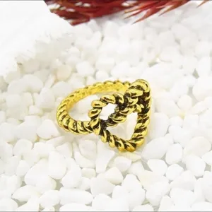 Twisted Gold Heart Ring thumbnail 3