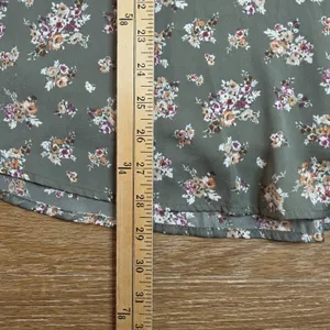 Altar'd State Dress Women S Sage Floral Puff Sleeve Mini Tie Back Cottagecore thumbnail 7