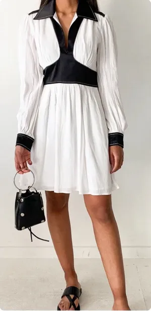 Staud Dolly Long-sleeve Dress White thumbnail 1