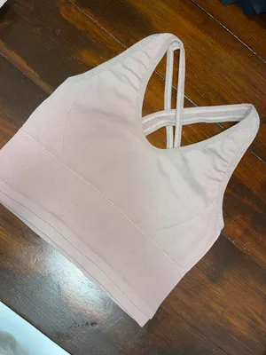 Longline Sports Bra Top Pink thumbnail 3
