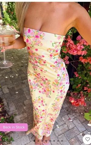 Beginning Boutique Yellow Maxi Dress thumbnail 1