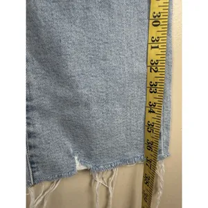Pistola Women’s High Rise Cropped Denim Jeans Light Wash Raw Hem Size 26 thumbnail 11