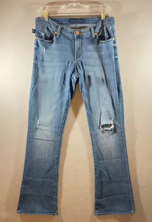 684 | Rock & Republic Kasandra Bootcut Jeans Womens 10 Distressed Light Wash‎ thumbnail 1