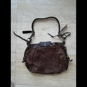 VIN BAKER Saddle Leather Brown Trim Cross-Body Shoulder Bag‎ Purse USA thumbnail 2