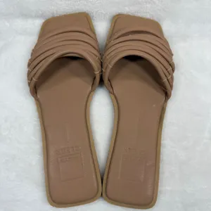 Dolce‎ Vita Clear Tan Padded Multi Strap Square Toe Flat Slide Sandals Est 11 thumbnail 5
