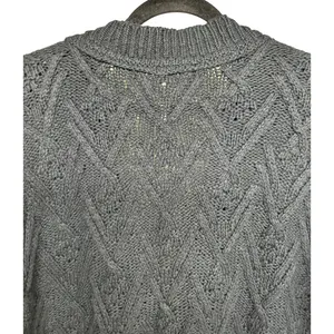 Free People Montana‎ Cable Cardi Black Women's Size Medium thumbnail 4