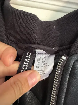 H&M Divided Faux Leather Bomber Jacket thumbnail 3