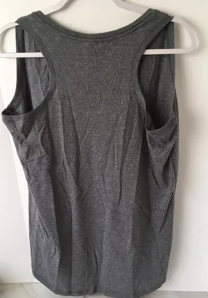 Sleeveless Tank Top, XL Gray thumbnail 4