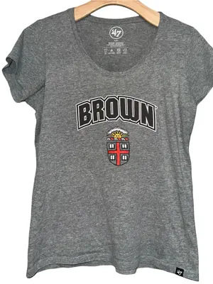 '47 Brand Women’s Size S Heather Gray Brown University Bears Crewneck Tee thumbnail 1